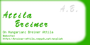 attila breiner business card